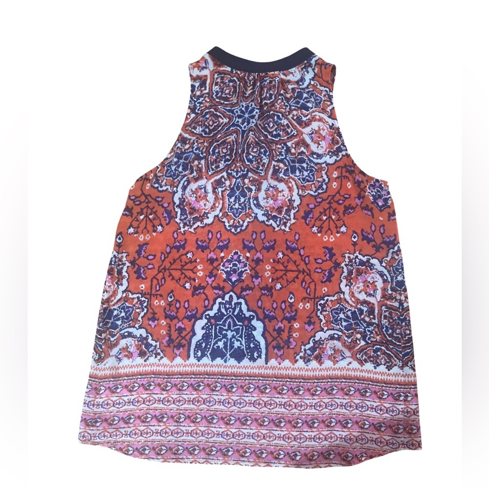 Anthropologie Vanessa Virginia Silk Finn Tank in Orange Size M EUC - Picture 5 of 9